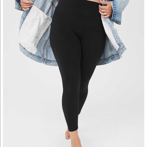 Aerie Offline Real Me Black High Rise 7/8 Leggings Large